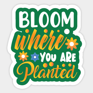 Bloom where you are planted Sticker